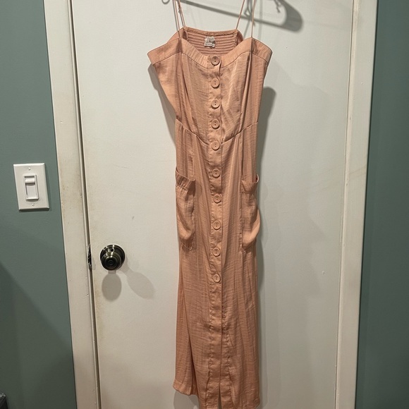Urban Outfitters Gold Dust Tie Shoulder Midi Dress - Picture 5 of 11